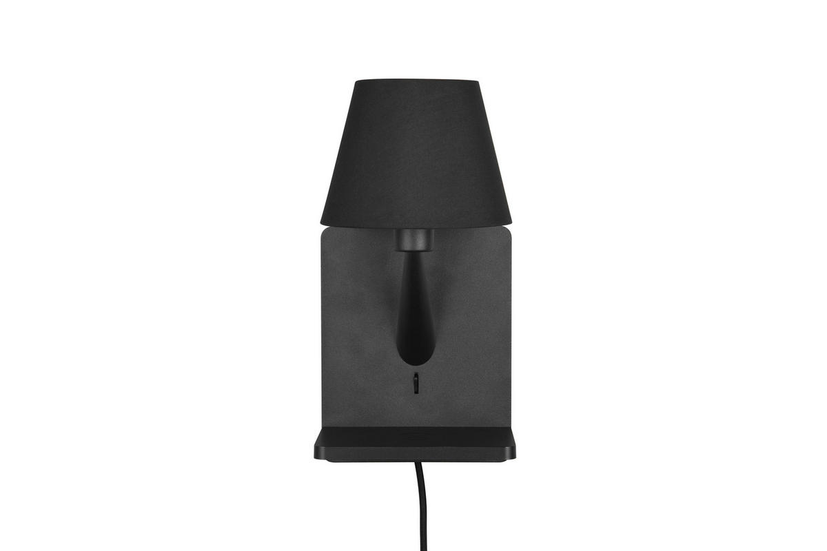 VÄGGLAMPA 16/18/31 cm   - svart, Design, metall/textil (16/18/31cm) - Trio Leuchten