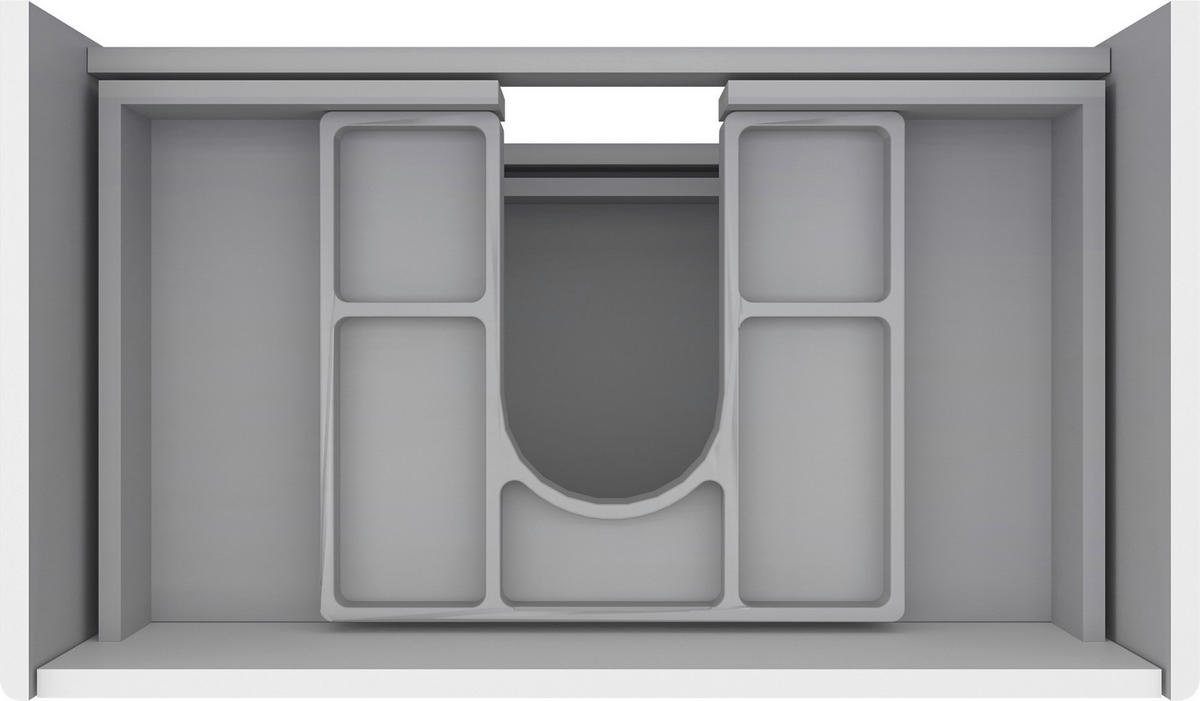 BADEZIMMER 3-teilig  in  - Weiß Hochglanz/Weiß, MODERN, Glas/Keramik (80/119/45cm) - MID.YOU