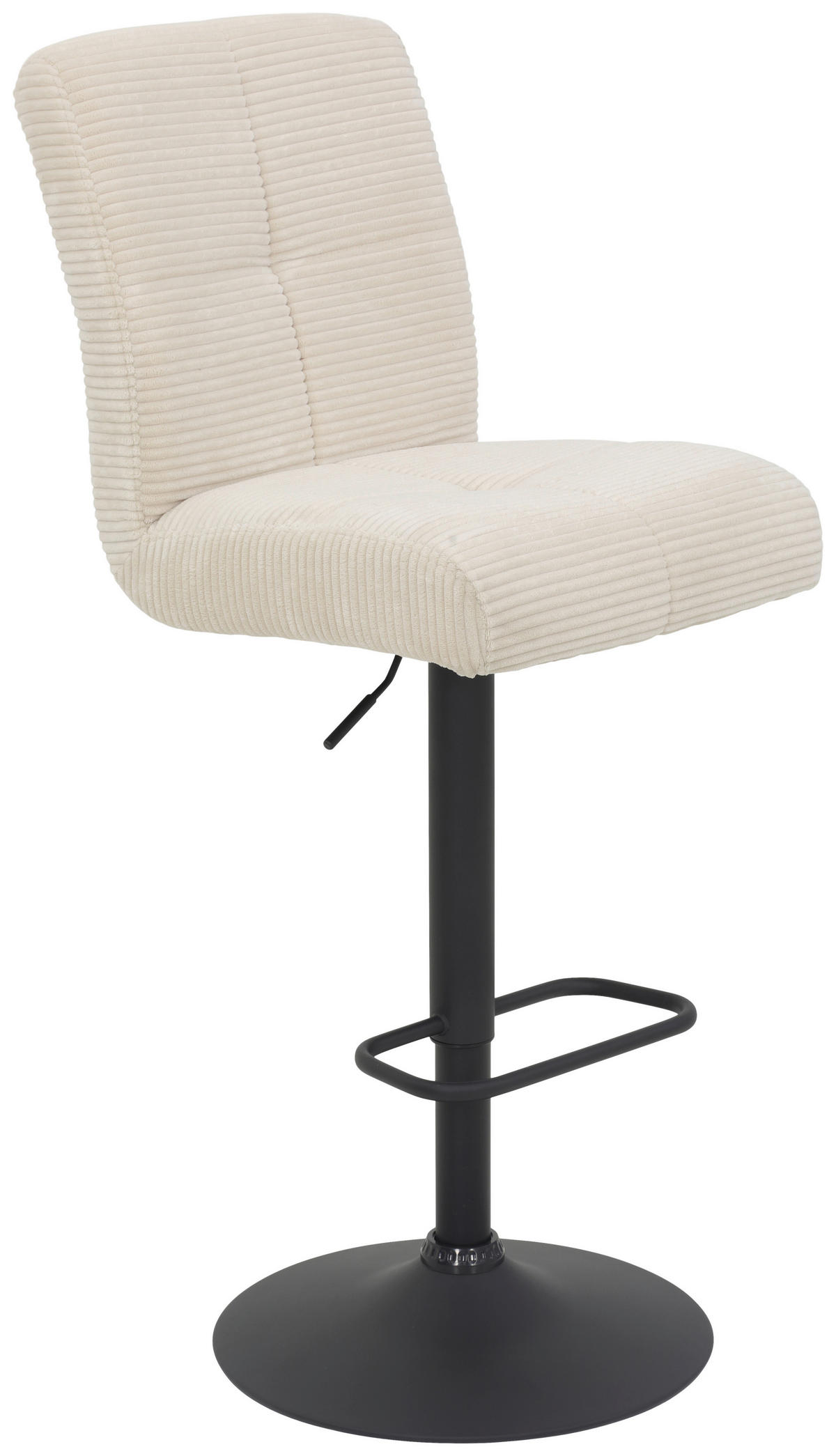 BARHOCKER in Metall, Textil Schwarz, Beige  - Beige/Schwarz, Design, Textil/Metall (44/102-124/57cm) - Boxxx