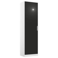 DREHTÜRENSCHRANK 47/210/54 cm,  in Weiß, Grau, 1 Tür(en)  - Chromfarben/Weiß, MODERN, Holzwerkstoff/Kunststoff (47/210/54cm) - Rauch Möbel