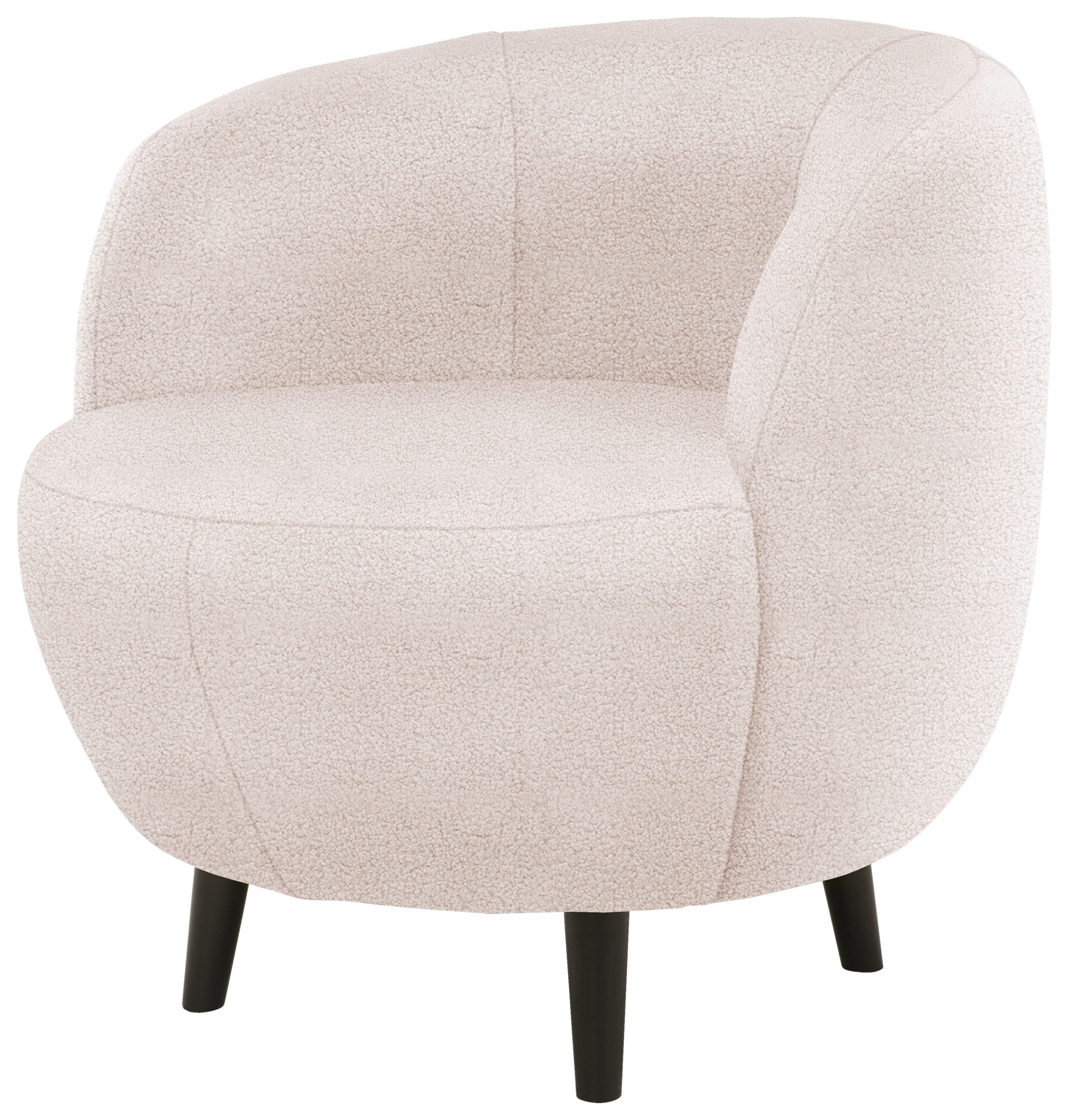 SESSEL in Webstoff Creme  - Creme/Schwarz, Design, Holz/Textil (72/72/76cm) - LOOKS by W.Joop