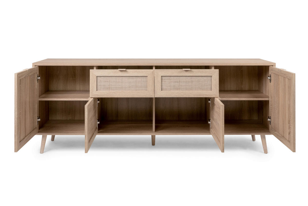SIDEBOARD  in 180/71/40 cm  - Sonoma Eiche, Natur, Holz/Holzwerkstoff (180/71/40cm) - MID.YOU