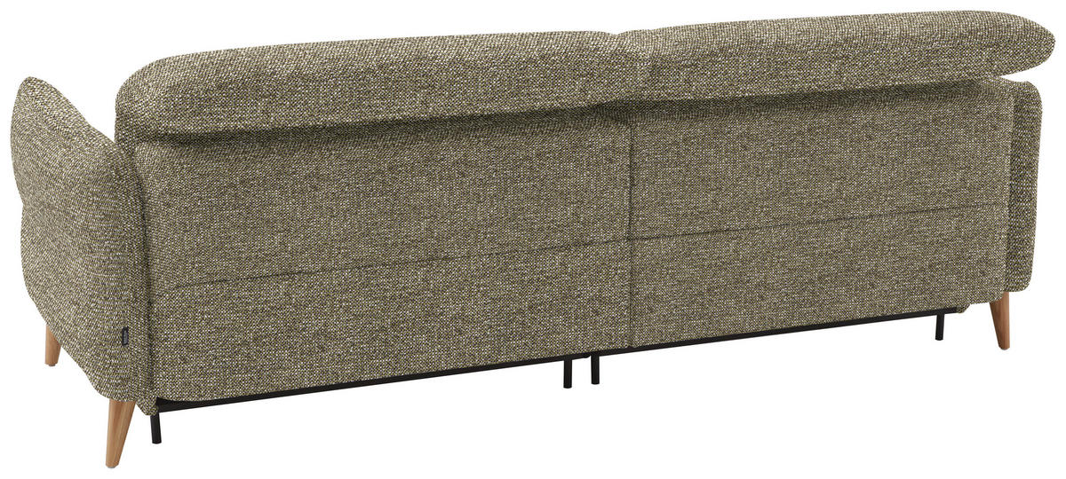 2-SITZER-SOFA in Webstoff Grün  - Eiche Bianco/Grün, Design, Holz/Textil (234-262/85-106/98-112cm) - Dieter Knoll