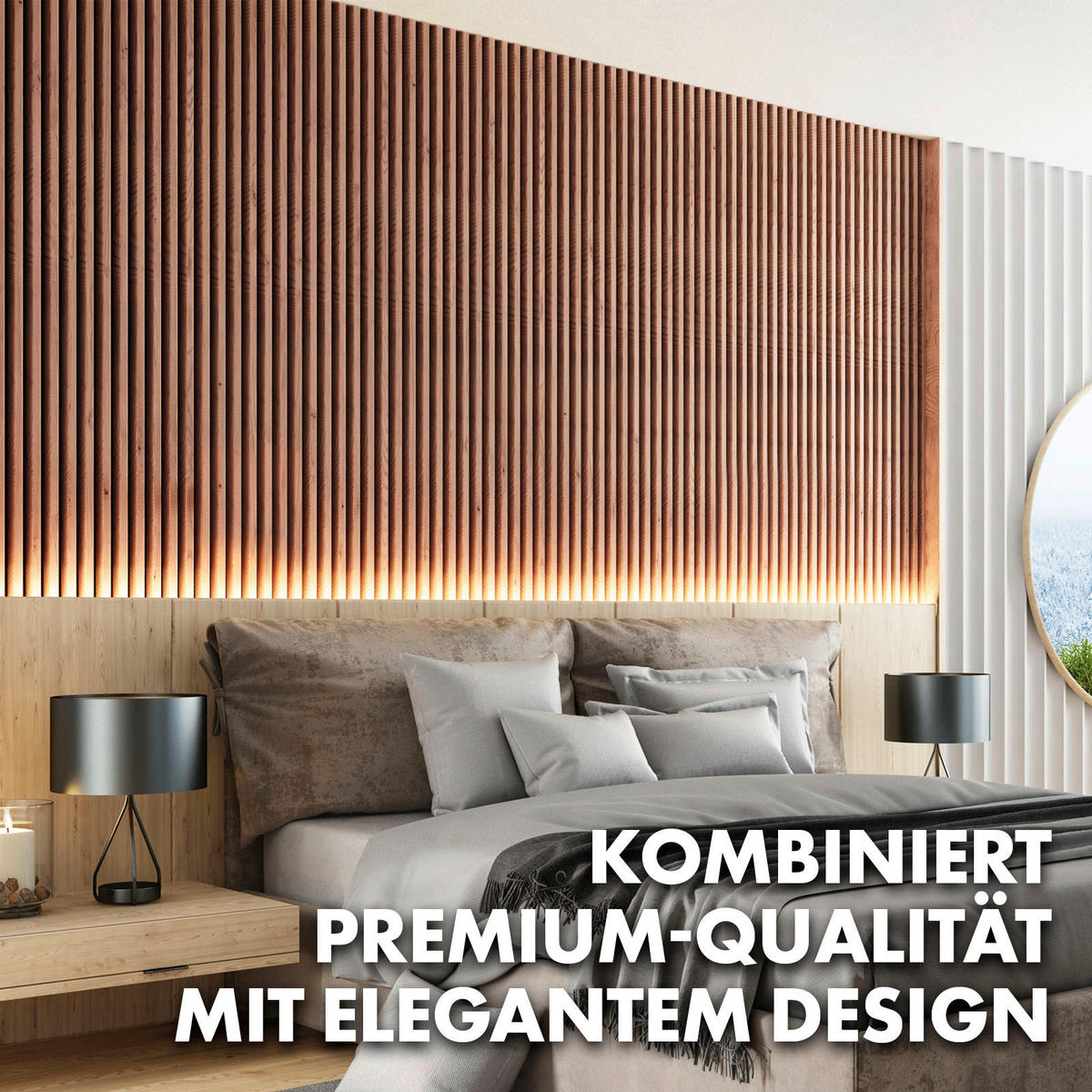 AKUSTIKPANEEL 60/60 cm  - Eichefarben, Basics, Holzwerkstoff (60/60cm)