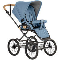 KINDERWAGEN IDA  - Anthrazit/Blaugrau, Basics, Textil/Metall (62/110/110cm) - Naturkind