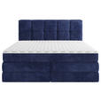 BOXSPRINGBETT 160/200 cm  in Blau  - Blau/Schwarz, Design, Kunststoff/Textil (160/200cm) - Esposa