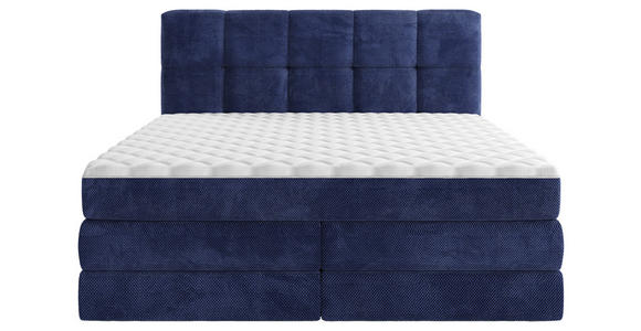 BOXSPRINGBETT 160/200 cm  in Blau  - Blau/Schwarz, Design, Kunststoff/Textil (160/200cm) - Esposa