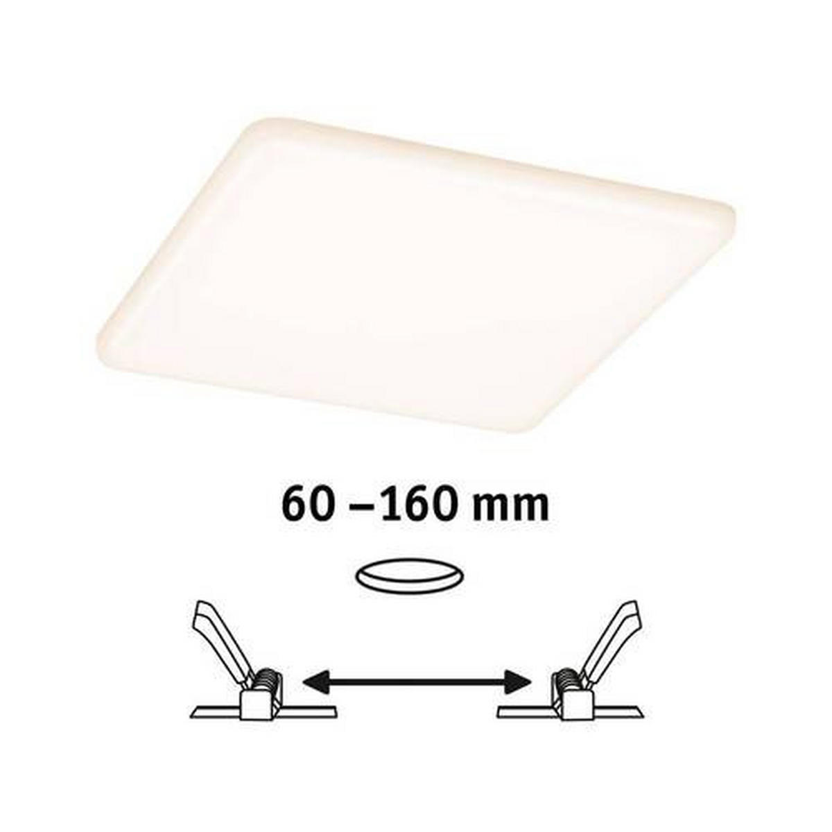 LED-PANEEL 18,5/18,5 cm   - Weiß, Design, Kunststoff (18,5/18,5cm) - Paulmann
