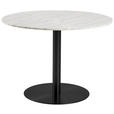 ESSTISCH in Stein 105/105/75 cm  - Schwarz/Weiß, Trend, Stein/Metall (105/105/75cm) - Ambia Home