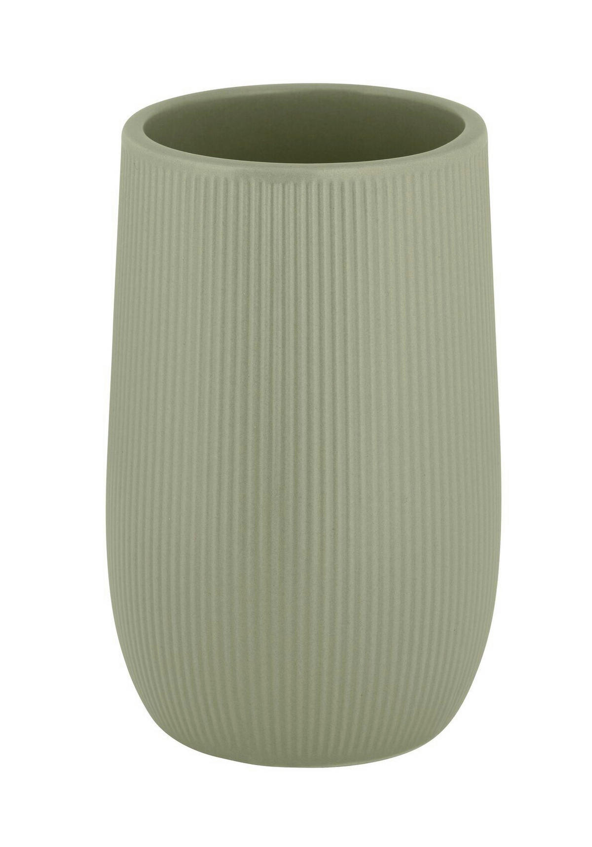 ZAHNPUTZBECHER FABLO  - Grün, Basics, Keramik (8/12/8cm) - Wenko