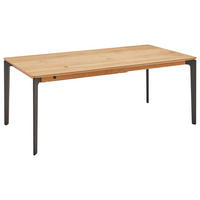 ESSTISCH in Holz, Metall 190/100/75 cm  - Wildeiche/Anthrazit, Design, Holz/Metall (190/100/75cm) - Venjakob