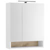 SPIEGELSCHRANK 60/75/22 cm  - Weiß, KONVENTIONELL, Glas/Holzwerkstoff (60/75/22cm) - home24