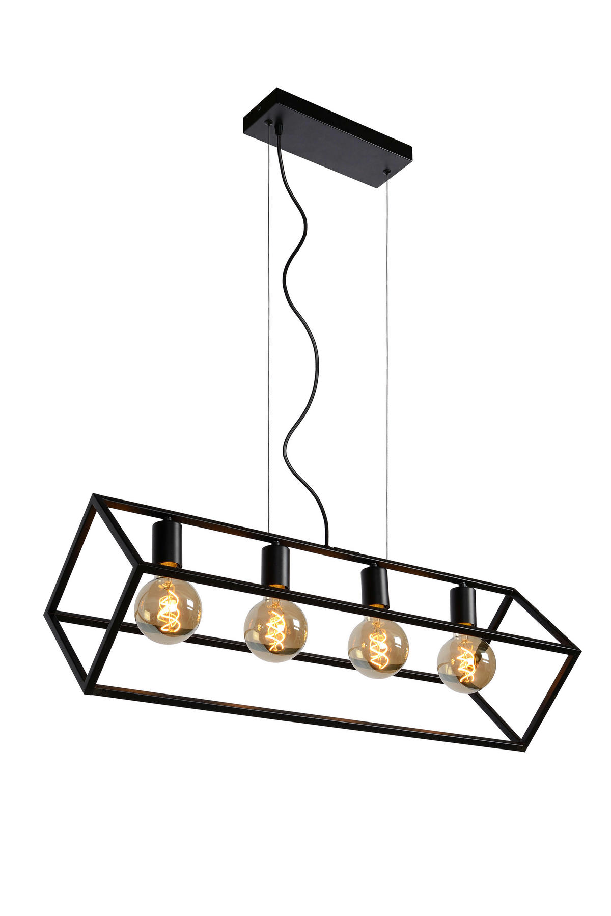 HÄNGELEUCHTE 80/28/161 cm  - Schwarz, Basics, Metall (80/28/161cm) - Lucide