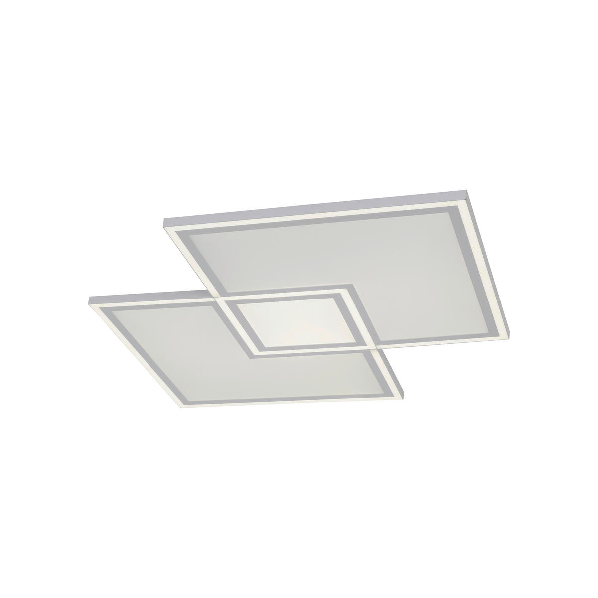 LED-DECKENLEUCHTE Edging 67,7/67,7/5,8 cm   - Weiß, Design, Kunststoff/Metall (67,7/67,7/5,8cm)