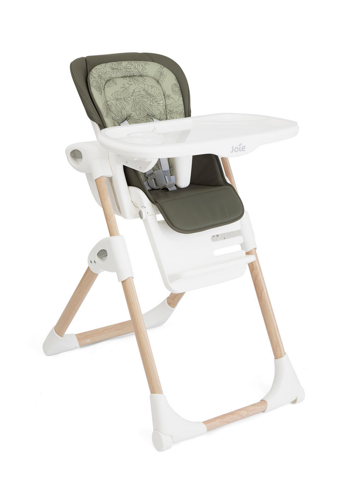 KOMBIHOCHSTUHL Mimzy Recline Naturfarben, Weiß, Dunkelgrün Palms Wood  - Dunkelgrün/Naturfarben, Basics, Kunststoff (57/104/78cm) - Joie