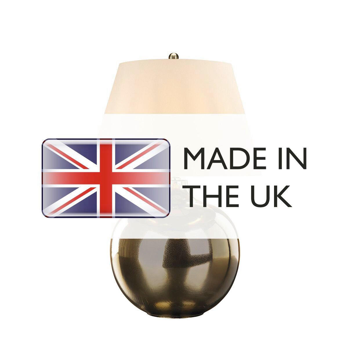 STOLNÍ LAMPA, E27, 71/46 cm  - bronzová/čiré, Konvenční, textil/keramika (71/46cm) - Elstead Lighting