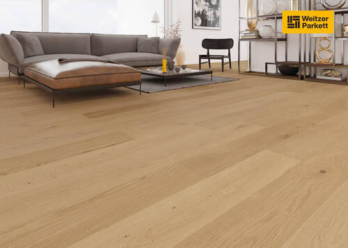 LANDHAUSDIELE, Eiche Kaschmir PFLEGEFREI-DIELE  per  m² - Design, Holz (180/17,5/1,1cm) - Weitzer Parkett