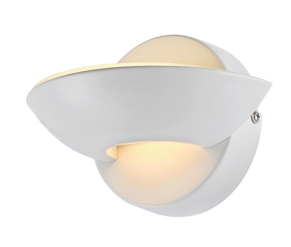 LED-WANDLEUCHTE 16,5/11 cm   - Weiß, Design, Glas/Metall (16,5/11cm) - Globo