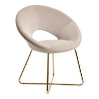 ARMLEHNSTUHL  in Samt  - Beige/Goldfarben, Modern, Textil/Metall (57/83/60cm) - MID.YOU