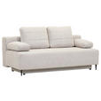 SCHLAFSOFA Flachgewebe Naturfarben  - Schwarz/Naturfarben, KONVENTIONELL, Textil/Metall (197/75/100cm) - Carryhome
