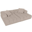 SOFAELEMENT in Flachgewebe Beige  - Beige/Schwarz, KONVENTIONELL, Kunststoff/Textil (125/66/155cm) - Carryhome