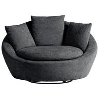 SESSEL Chenille, Webstoff Anthrazit    - Anthrazit/Silberfarben, MODERN, Kunststoff/Textil (130/80/112cm) - MID.YOU