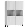 HIGHBOARD  in 120/172/39,1 cm  - Schwarz/Weiß, Design, Holzwerkstoff (120/172/39,1cm) - Livetastic