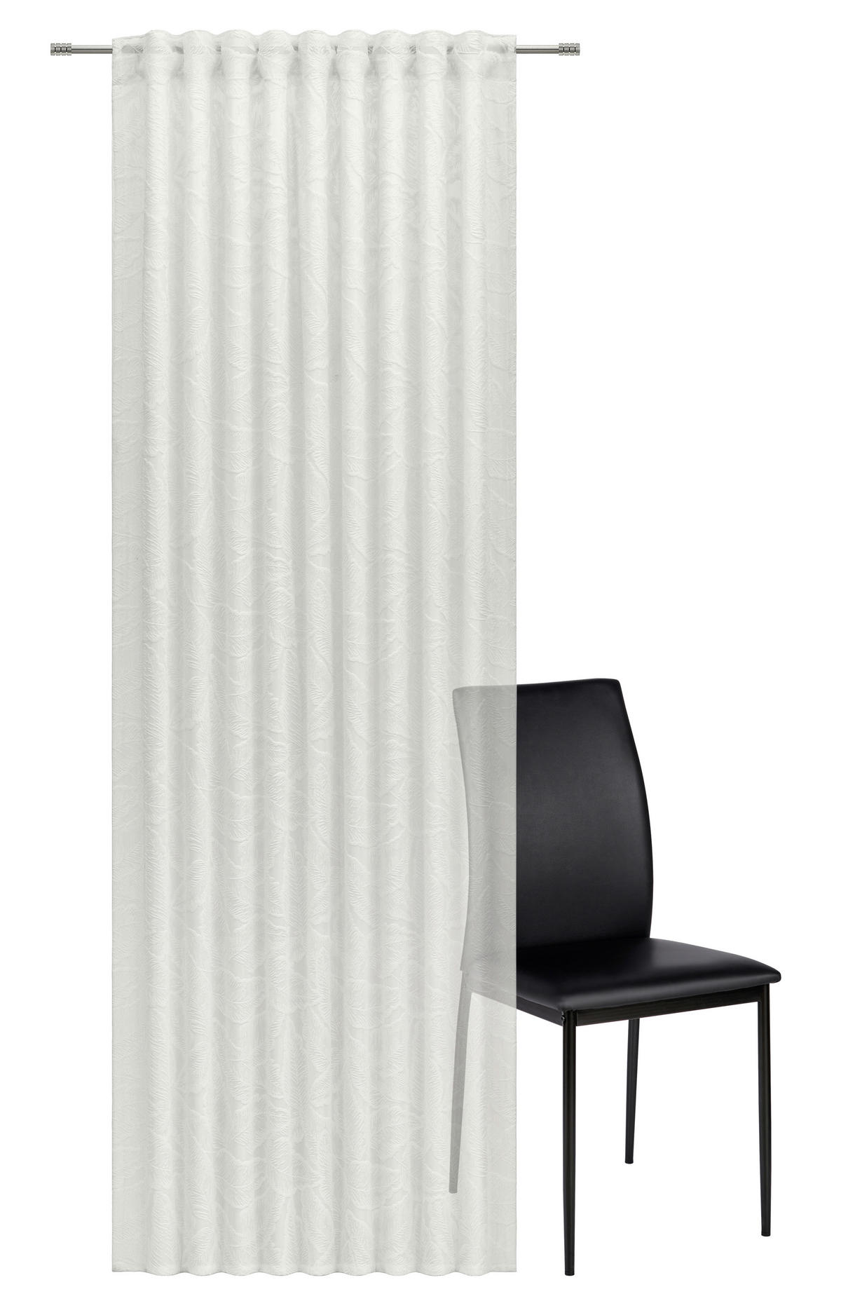 FERTIGVORHANG  halbtransparent  140/245 cm   - Weiß, Natur, Textil (140/245cm) - Esposa