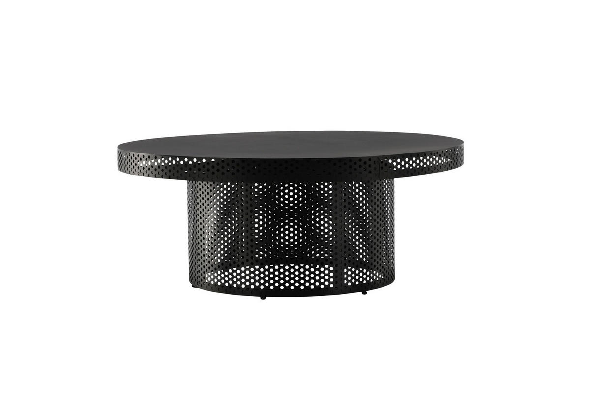 COUCHTISCH 100/100/40 cm rund Schwarz  - Schwarz, Design, Metall (100/100/40cm) - Livetastic