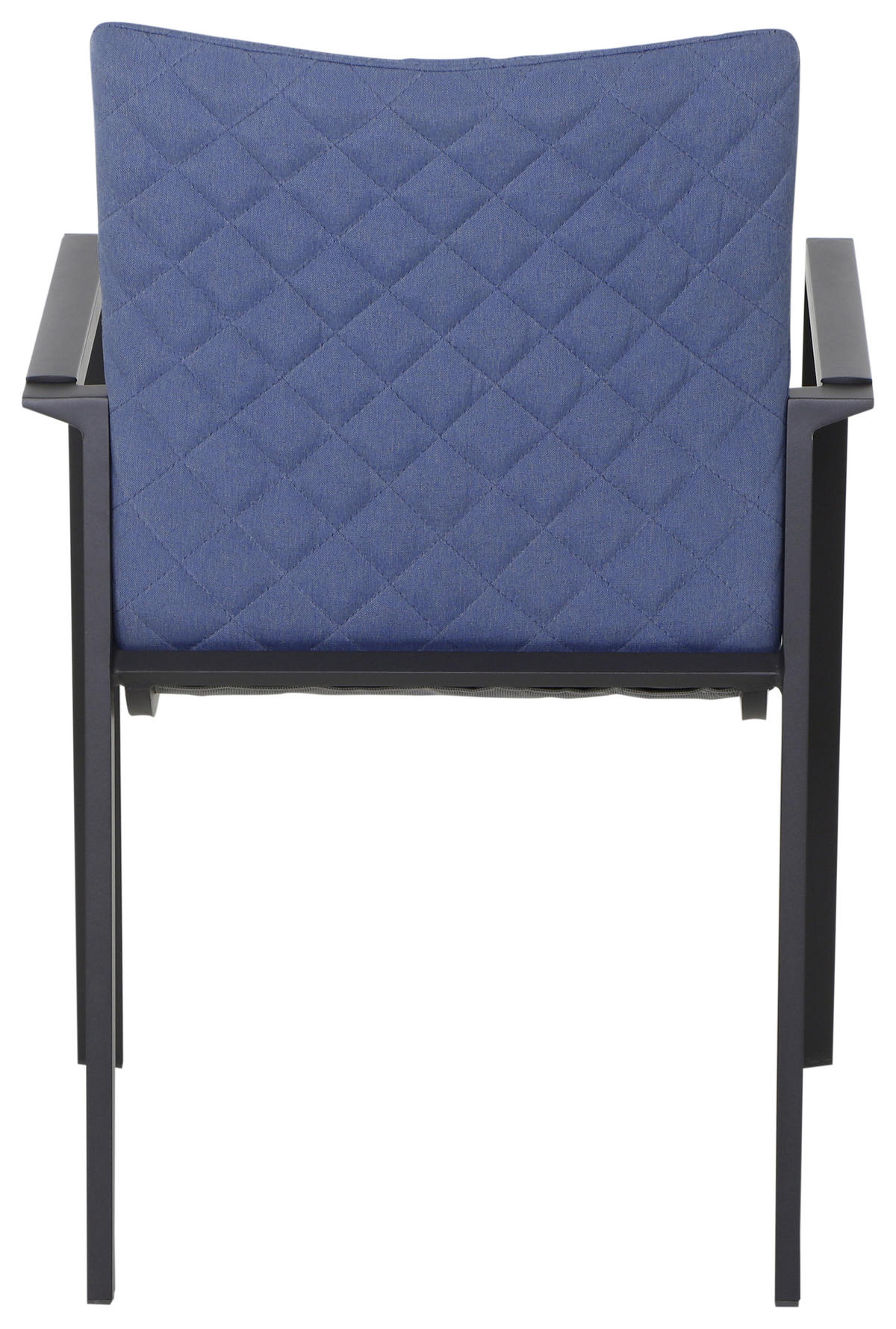 STAPELSESSEL Aluminium Anthrazit, Blau  - Blau/Anthrazit, Design, Textil/Metall (62,5/88/58cm)