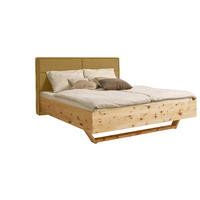 BETT 200/200 cm  in Zirbelkieferfarben, Khaki  - Khaki/Zirbelkieferfarben, Natur, Holz/Textil (200/200cm) - Valnatura