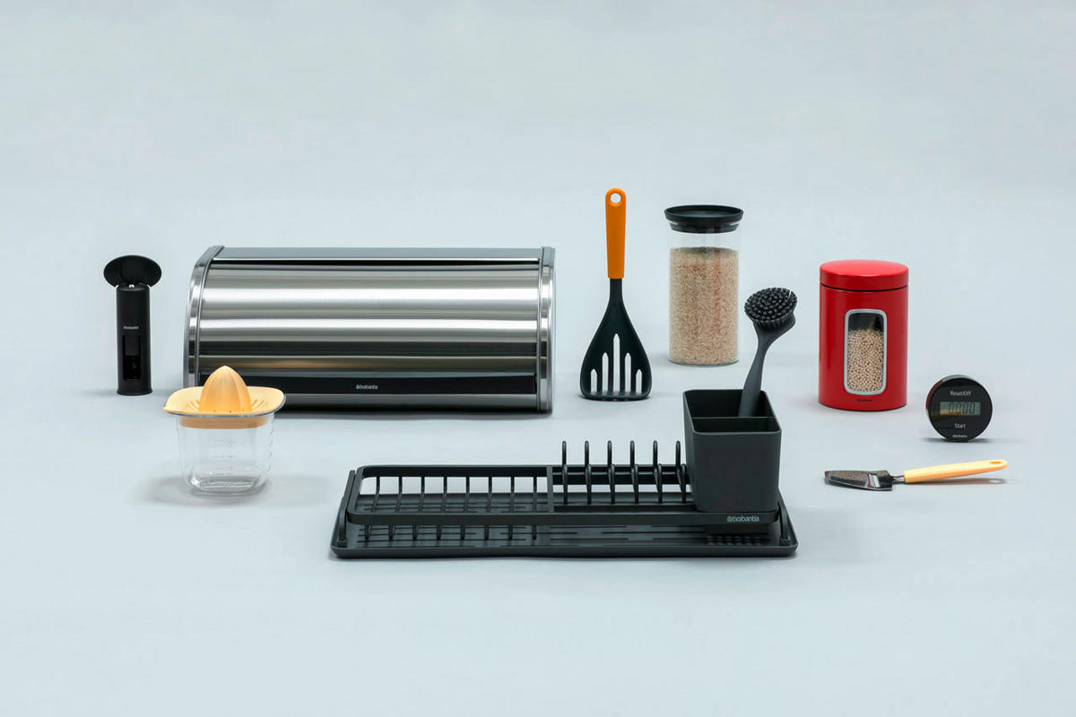 GESCHIRRABTROPFKORB   - Dunkelgrau, Design, Metall (38,6/14,2/49,2cm) - Brabantia