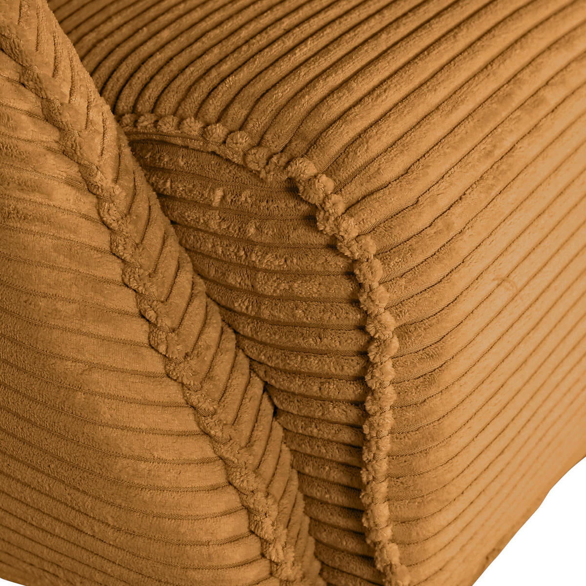 OHRENSESSEL Cord Bernsteinfarben  - Bernsteinfarben/Schwarz, Design, Textil/Metall (83/106/89cm) - Landscape