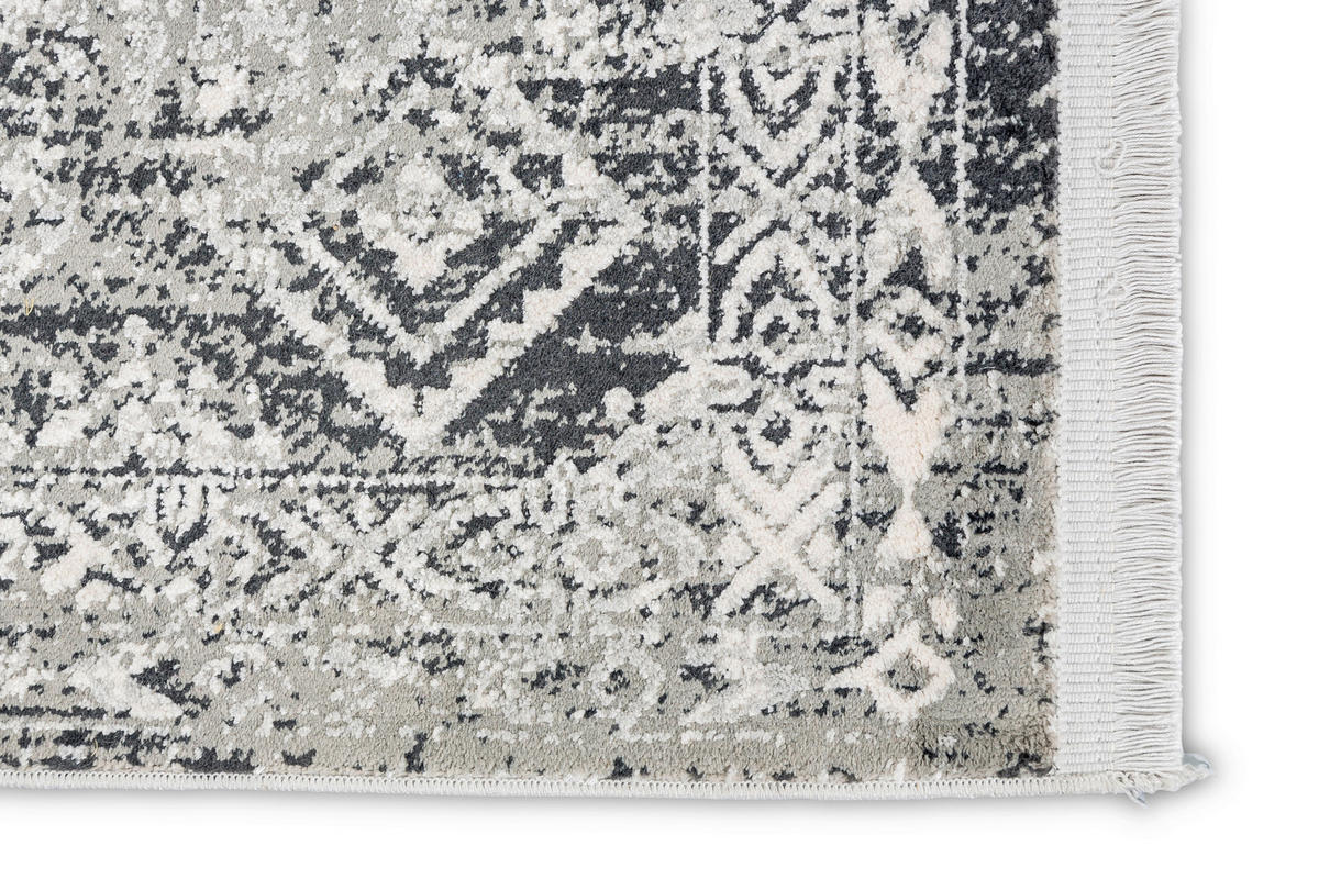 WEBTEPPICH 140/200 cm Positano Creme, Grau, Hellgrau, Dunkelgrau  - Dunkelgrau/Creme, KONVENTIONELL, Textil (140/200cm) - Novel