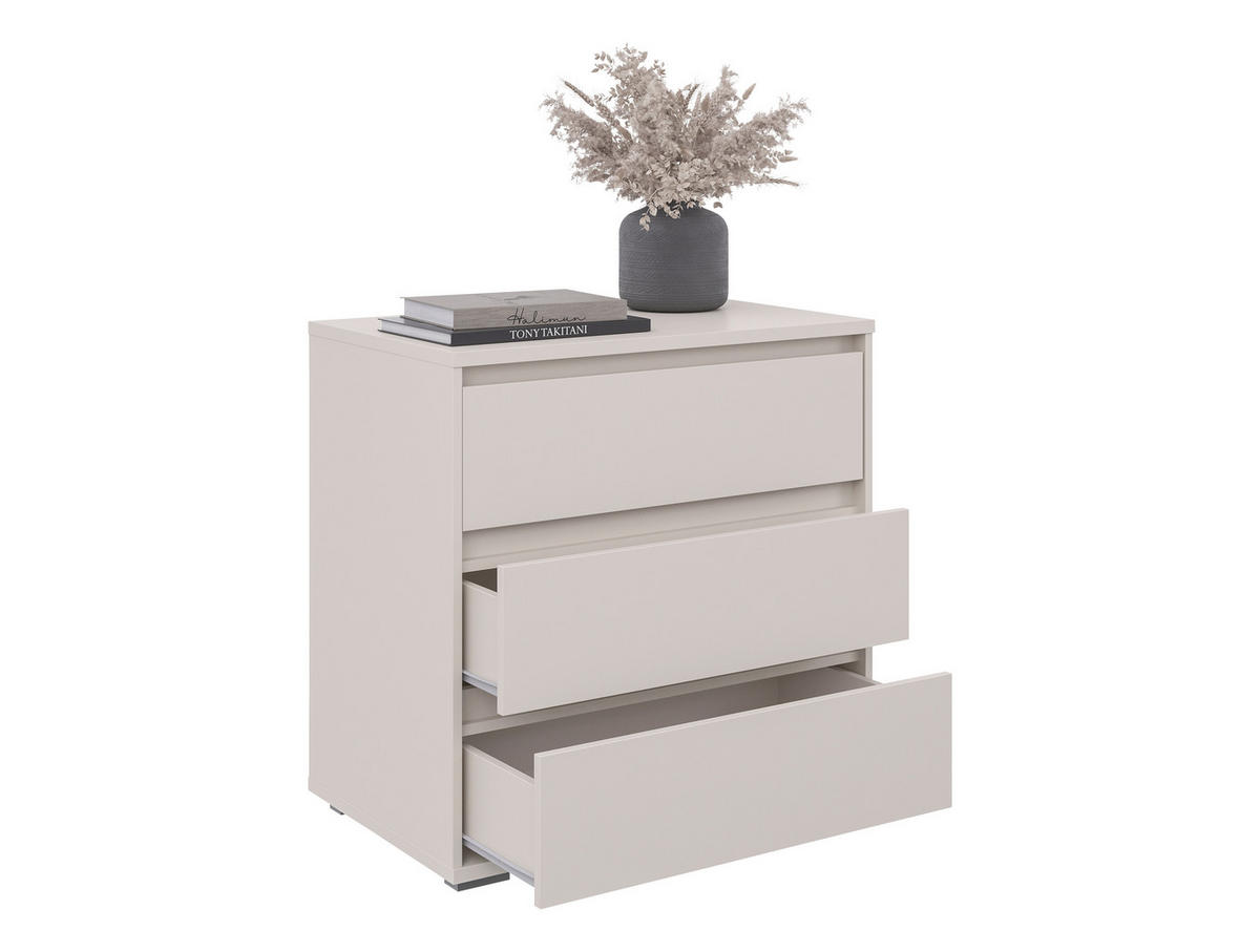 KOMMODE - Kaschmir/Anthrazit, Design, Holzwerkstoff/Kunststoff (80/79/48cm) - Carryhome