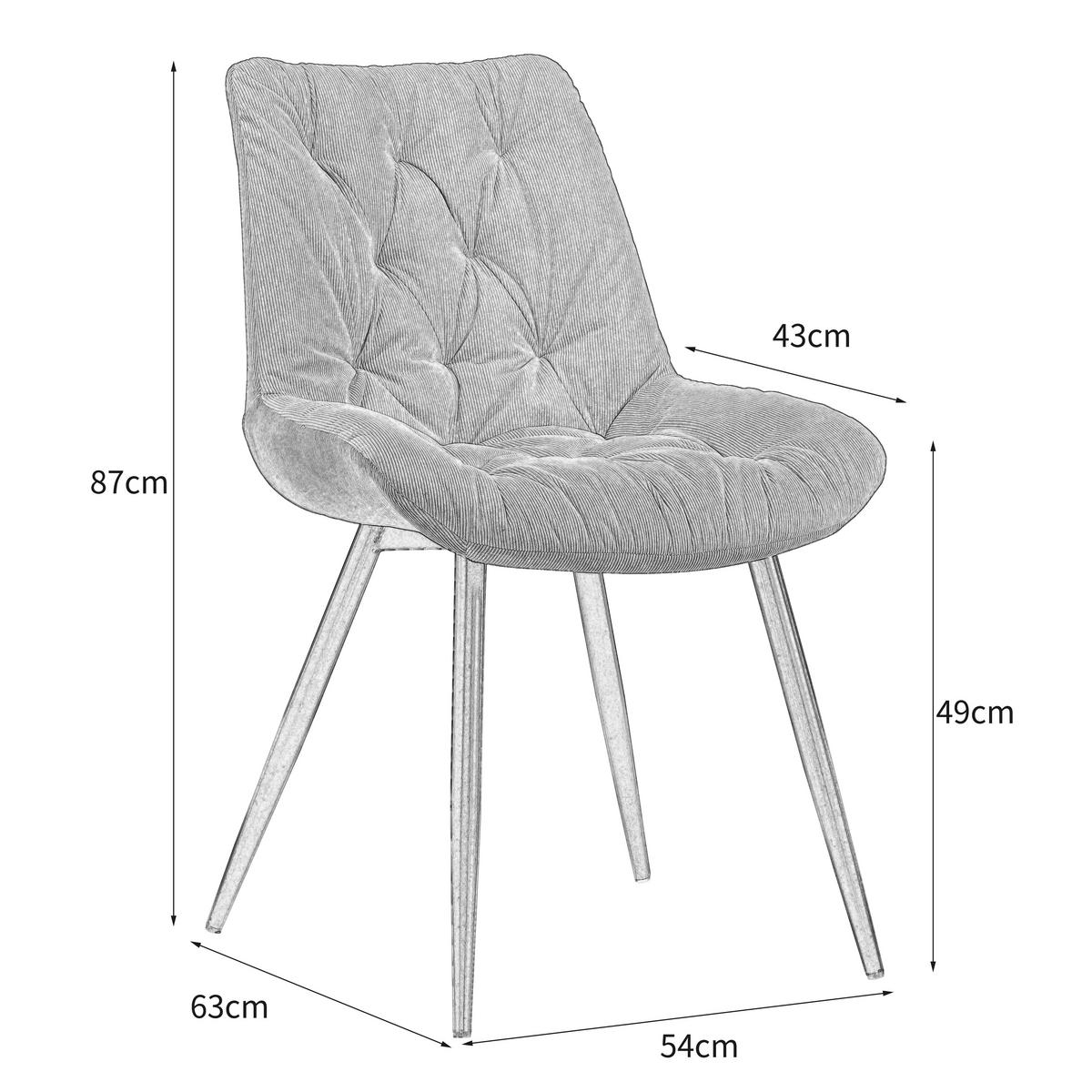 STOL, kovina, tekstil naravne barve, črna  - črna/naravne barve, Design, kovina/tekstil (54/85/63cm) - Carryhome