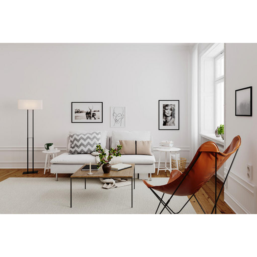 Thumbnail - By Rydéns Stehleuchte Luton, Schwarz, Textil, Uni,Uni, 40x150 cm, Lampen & Leuchten, Innenbeleuchtung, Leuchten nach Räu...