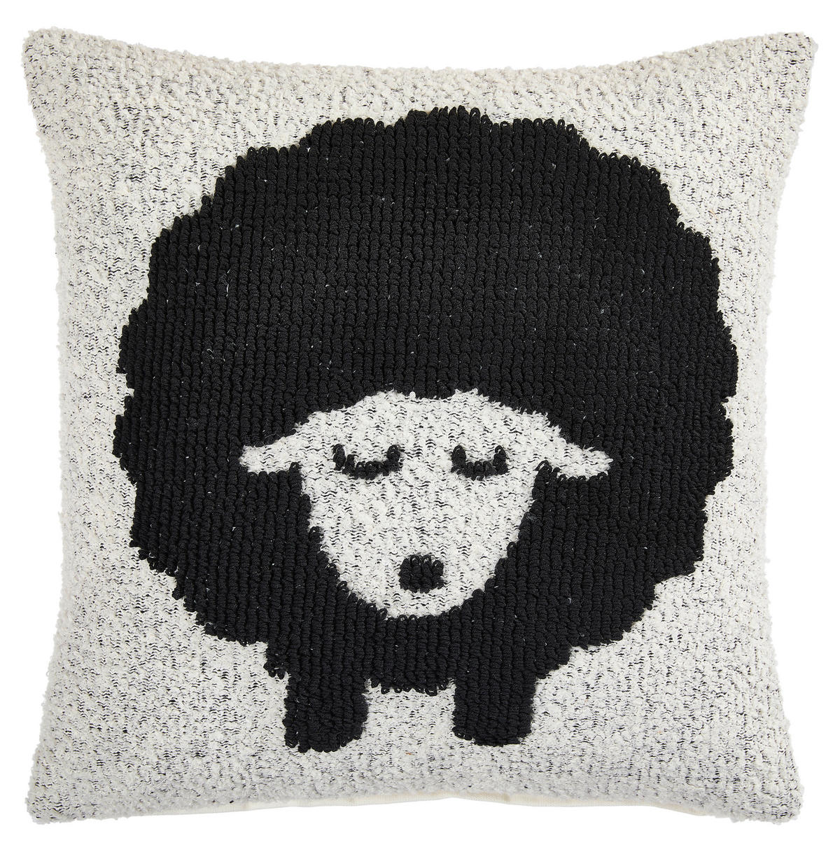 KISSENHÜLLE 48/48 cm  - Elfenbein/Schwarz, Design, Textil (48/48cm) - Esposa