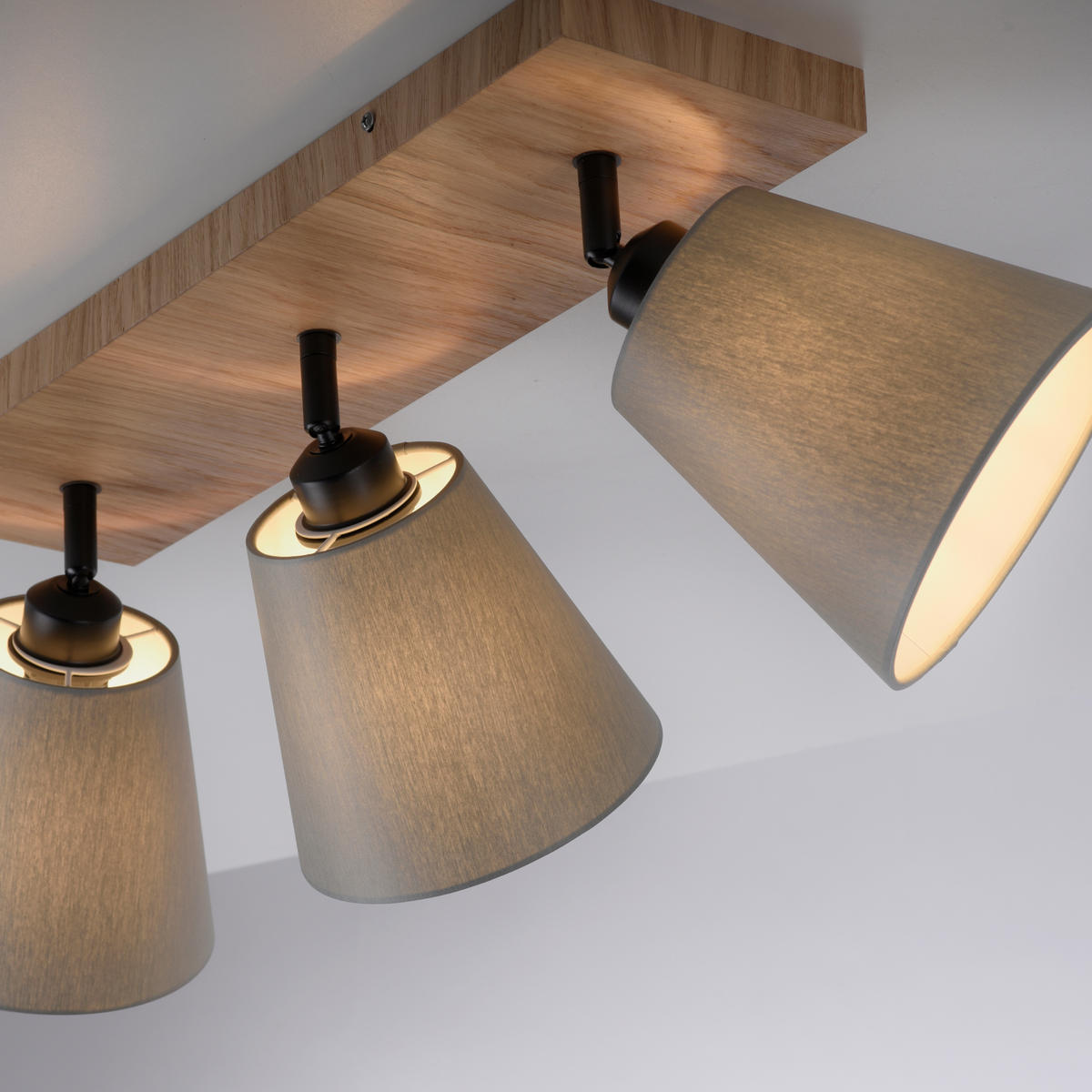 DECKENLEUCHTE    77/28/26 cm  - Natur, Holzwerkstoff/Metall (77/28/26cm)