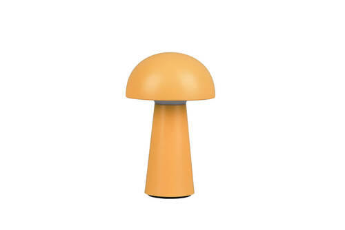 AKKU-TISCHLEUCHTE Lennon 13,6/21,5 cm   - Gelb, Trend, Kunststoff (13,6/21,5cm)