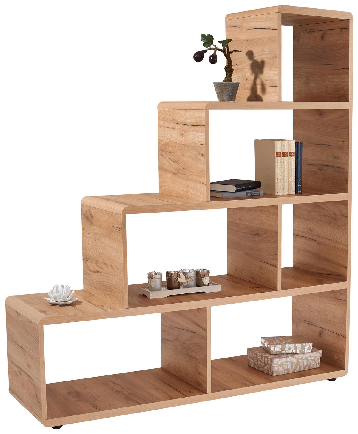 REGAL 138,5/148/35 cm barve hrasta  - črna/barve hrasta, Konvencionalno, umetna masa/leseni material (138,5/148/35cm) - Xora