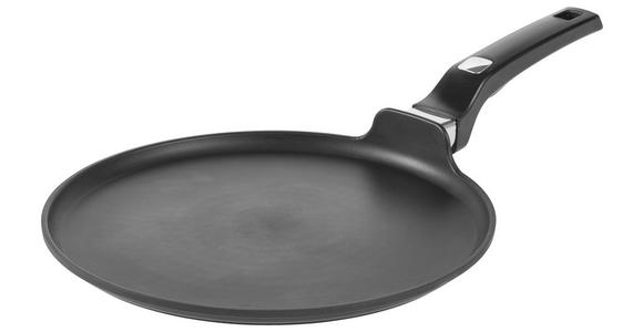 CREPESPFANNE 28 cm Greblon®-Antihaftbeschichtung  - Edelstahlfarben/Schwarz, Basics, Kunststoff/Metall (28cm) - Homeware Profession.