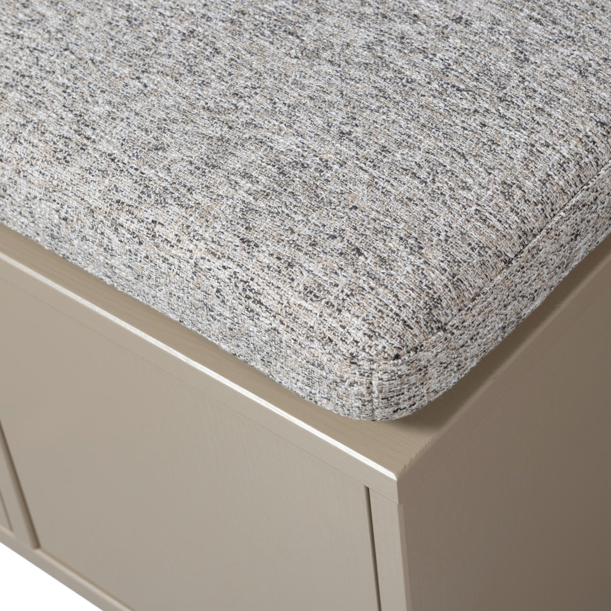 GARDEROBENBANK Turner  in 80/47/44 cm  - Schlammfarben/Khaki, Design, Holz/Textil (80/47/44cm) - Livetastic