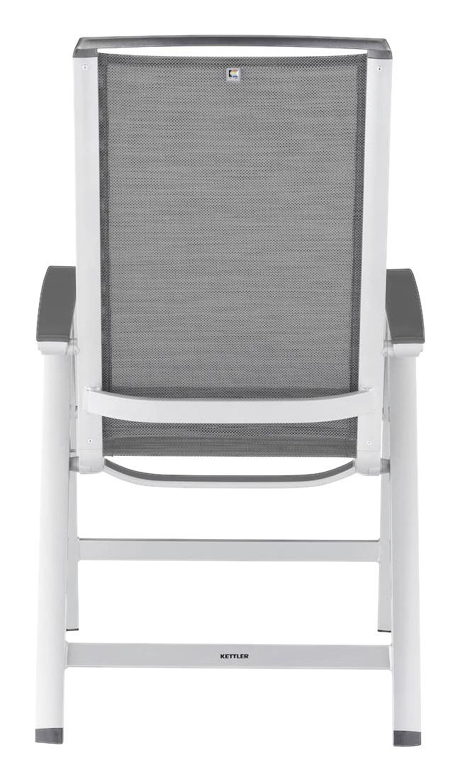 GARTENKLAPPSESSEL Aluminium Graphitfarben, Silberfarben  - Silberfarben/Graphitfarben, Basics, Textil/Metall (63/112/68cm) - Kettler