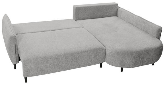ECKSOFA  in Chenille Hellgrau  285/200 cm  - Hellgrau/Schwarz, MODERN, Textil/Metall (285/200cm) - Carryhome