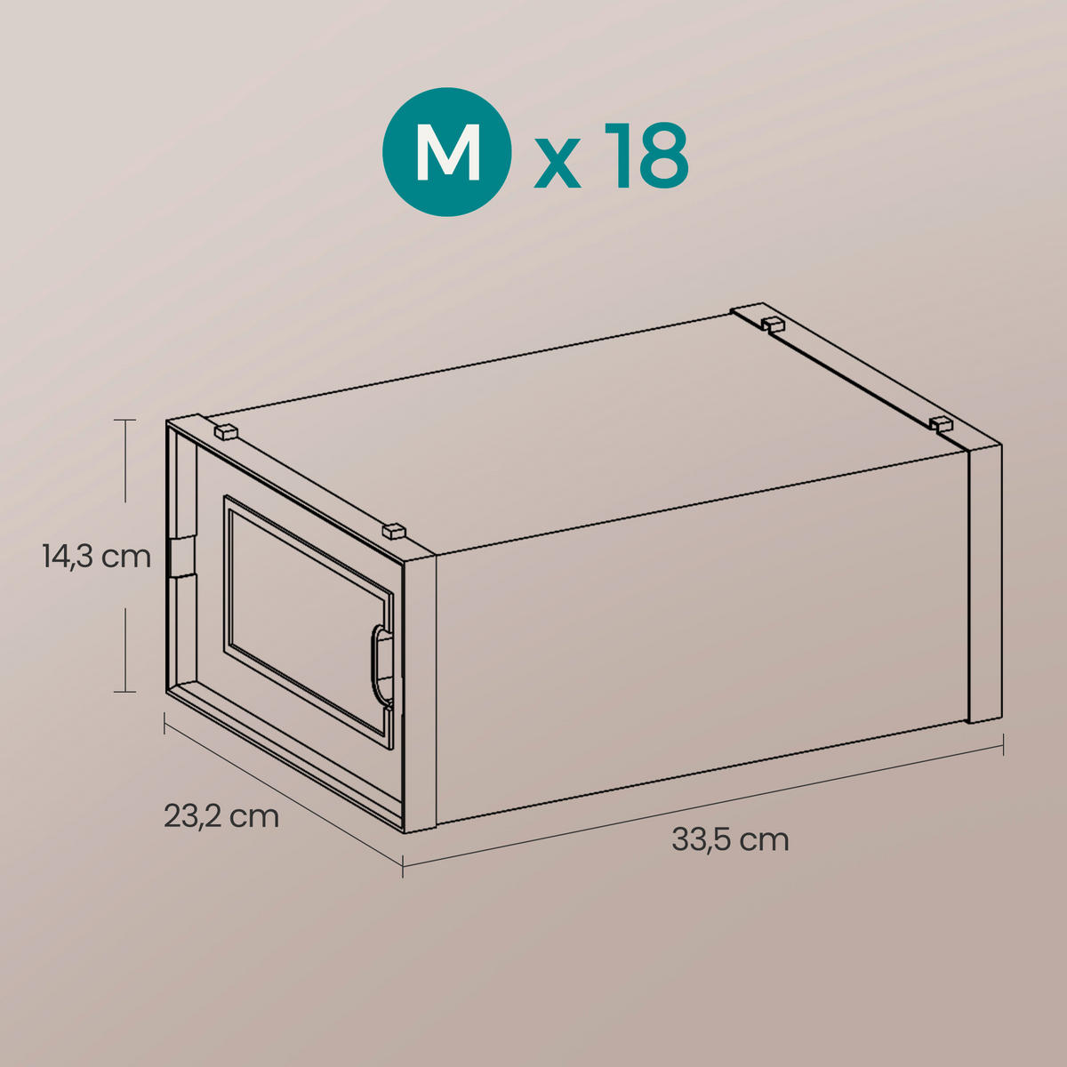 SCHUHBOX - Transparent, Basics, Kunststoff (33,3/14/23cm)