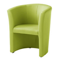 COCKTAILSESSEL Lederlook Grün  - Schwarz/Grün, Design, Kunststoff/Textil (66/75/56cm) - Livetastic