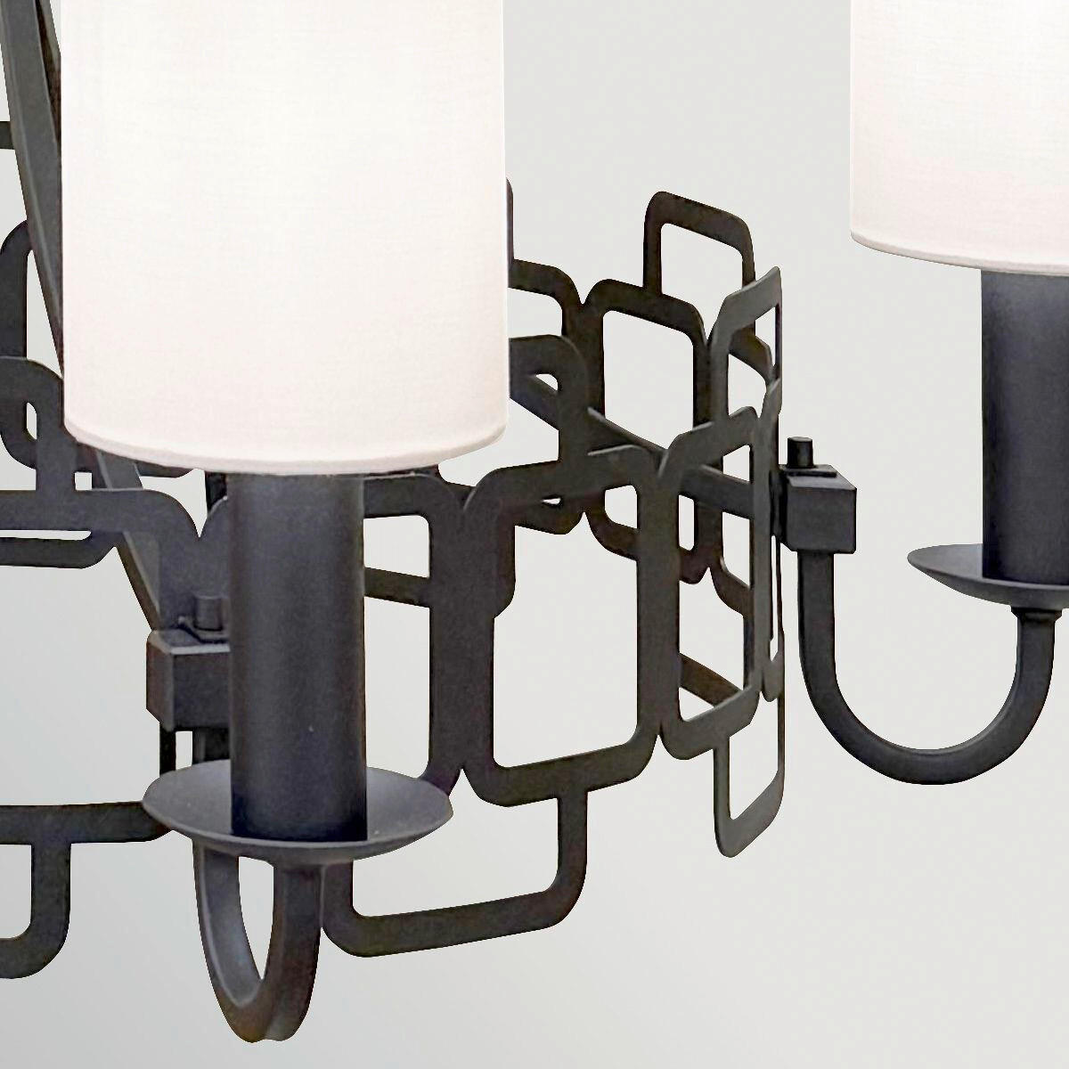 KRONLEUCHTER Hinkley 39,5/71,7 cm  - Schwarz, Design, Textil/Metall (39,5/71,7cm) - Elstead Lighting