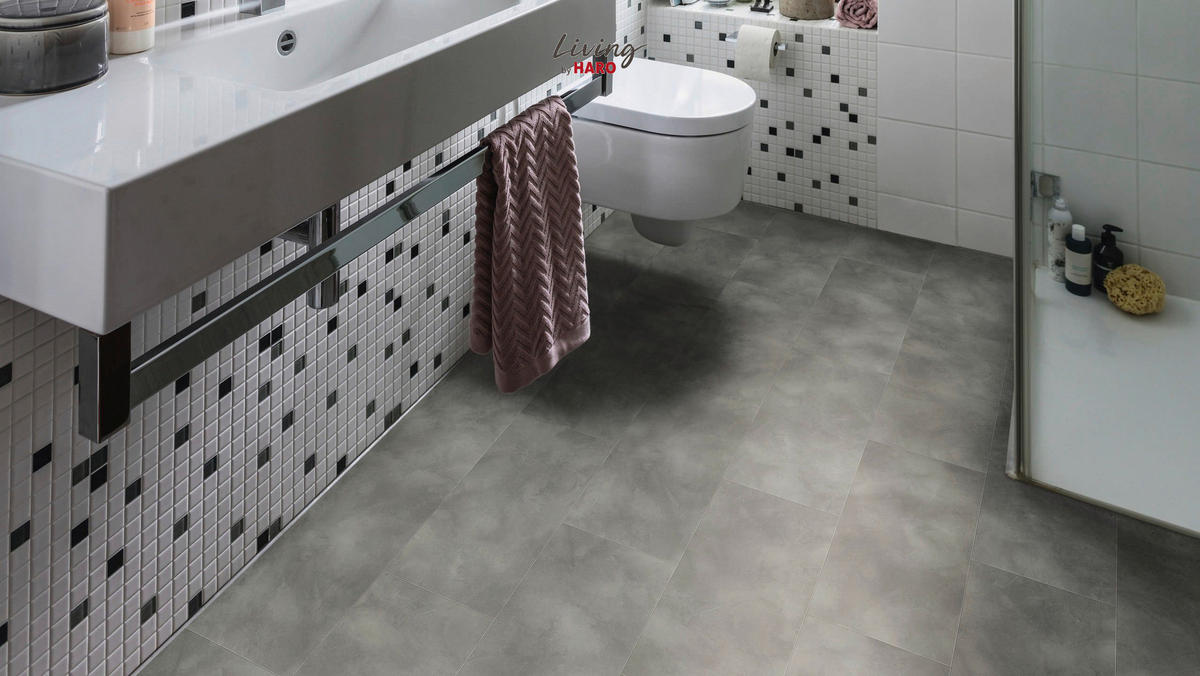 VINYLBODEN  per  m² - Dunkelgrau/Grau, Design, Holzwerkstoff (63,1/31,3/0,65cm) - Living by HARO