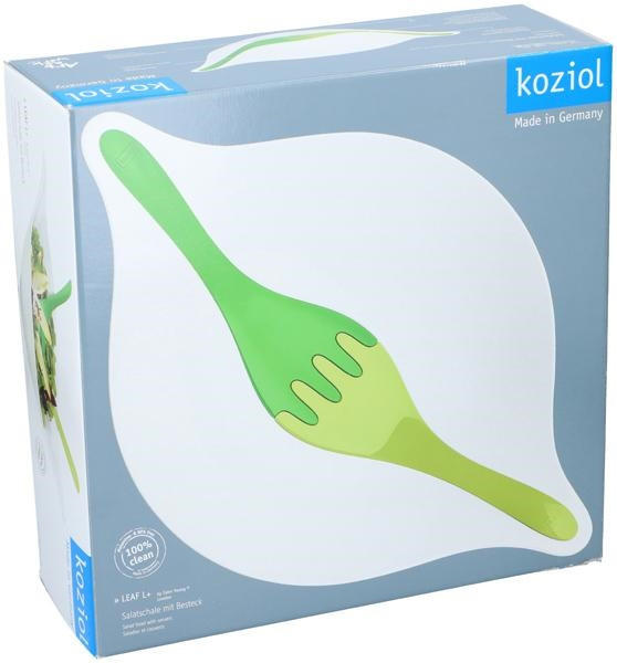 ČINIJA ZA SALATU 36,5/13,0/36,5 cm - zelena/bela, Osnovno, plastika (36,5/13,0/36,5cm) - Koziol